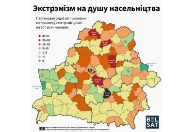 Суды Мёрскага і Вушацкага раёнаў, а таксама суд Чыгуначнага раёна Віцебска – рэкардсмены ў прызнанні інтэрнэт-рэсурсаў “экстрэмісцкай інфармацыйнай прадукцыяй”