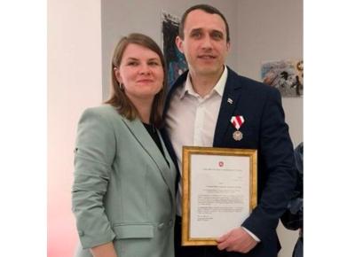 Паўла Севярынца ўзнагародзілі Ордэнам Пагоні